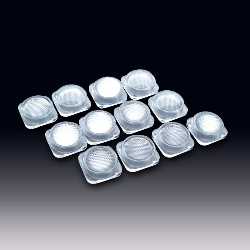 14.9x14.9 mm square PMMA PC optics LED lens for CREE MX-3, MX-6, 5050 LEDs (HX-F15 Series).