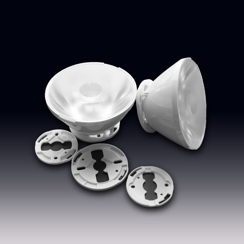 ∅68.69mm Zhaga Holder with 12°|24°|30°|36°|60° Optics COB Lens for Bridgelux, Cree, Citizen, Tridonic COB LEDs ( LES < 29.1mm) (HX-69TS Series)