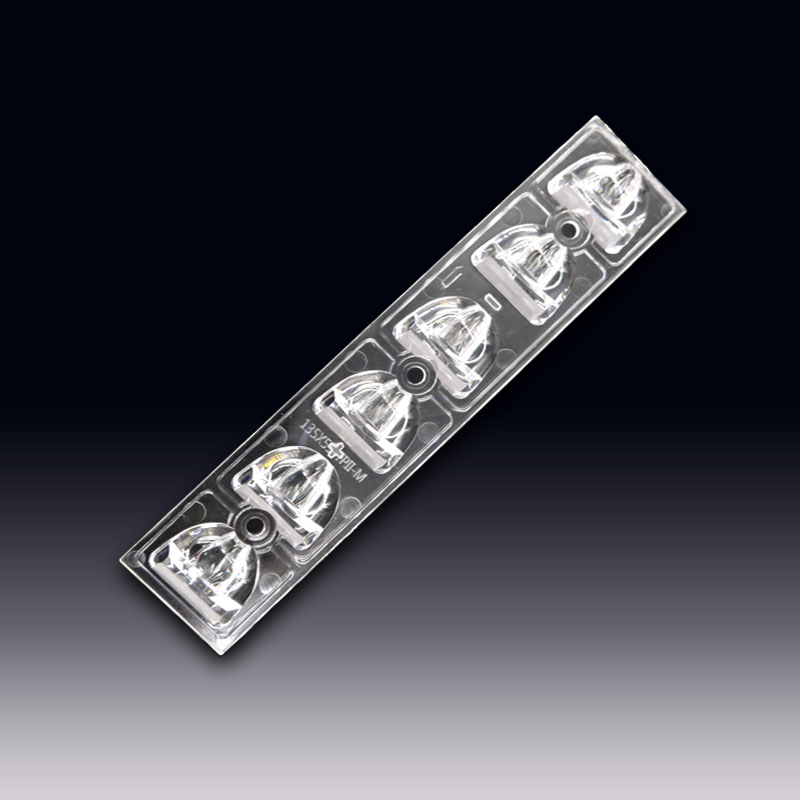 Single strip 6in1 TPII Multi street lamp Highbay lighting optical lens for CREE, OSRAM, SAMSUNG, Luxeon 2525, 3030, 3535, 5050 LEDs (HX-L6x1 Series)